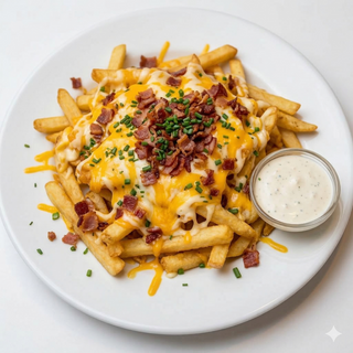 Ración De Patatas Con Bacon O Queso
