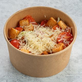 Салат цезарь из креветки