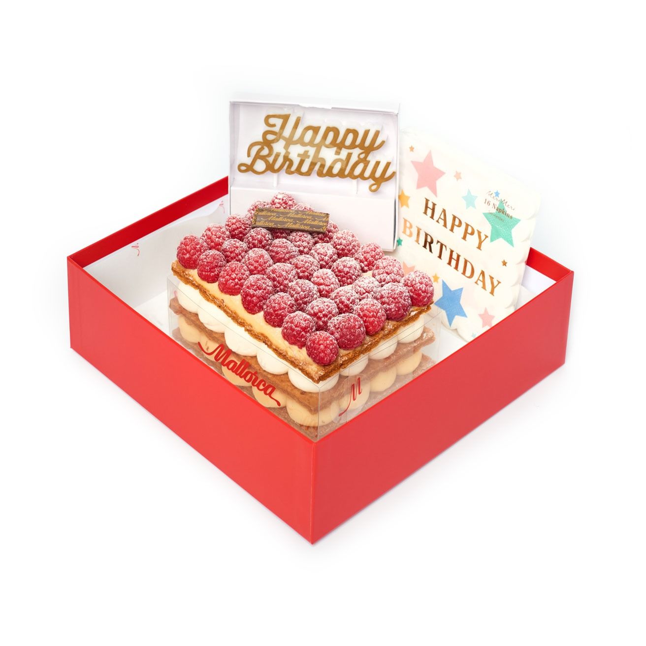 Pack Feliz cumpleaños Milhojas de frambuesa