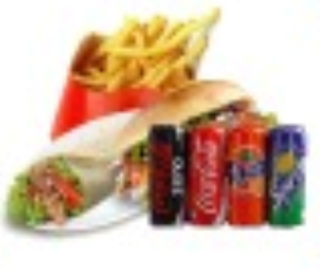 Menù piadina kebab con patatine e bibita