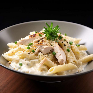 Pasta alfredo chicken (პასტა ალფრედო ქათმის)