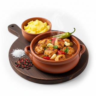 Saramura de pui cu mamaliguta