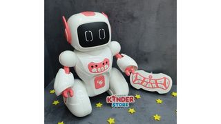 Робот на пульту управления белый (со звуком/светом)