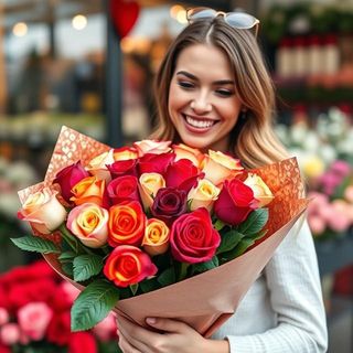 Ramo 15 rosas variado colores