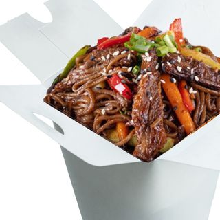 ატრია საქონლის ხორცით ტერიაკის სოუსში