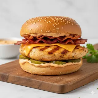 Burger De Pollo Parrilla