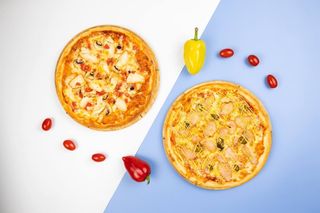 Пицца с курицей и грибами