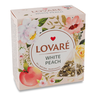Чай білий Lovare White Peach китайський листовий (15*2г)