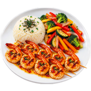  PLAT GAMBAS GRILLÉES   