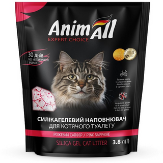 Наповнювач Animall силікагель рожевий сапфір 3,8 л