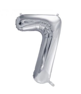 Cyferka 7 z helem ( srebrna )