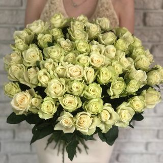 Акция! 51 роза белая