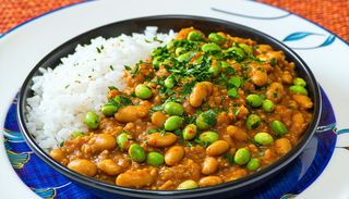 Beans / Ndegu With Rice