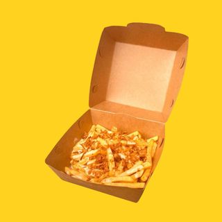 Картопля фрі з сиром та цибулею (160г)