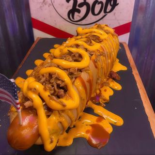 Hot dog double onion