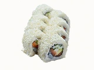 №444 Каліфорнія з лососем в кунжуті (200g)