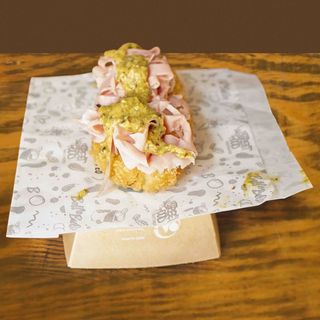 Crocchè mortadella e crema di pistacchio