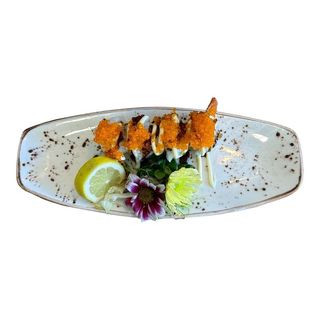 19.Uramaki Langostino Crujiente, Aguacate, Tobico, Salsa Mayonesa Y Unagi