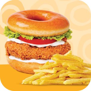 Burger Week  - Glazed Donut Burger + Chips
