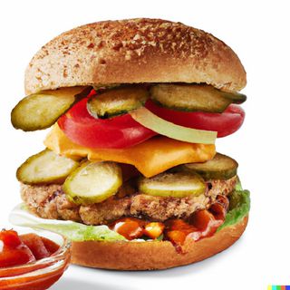 Хамбургер с шунка и кашкавал