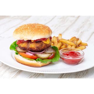 Double Burger - Without cheese, with fries