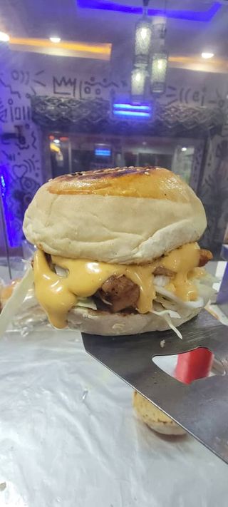 Chicken and Beef Burger with Cheese