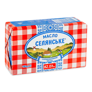 Масло «Селянське» солодковершкове екстра 82% (180г)