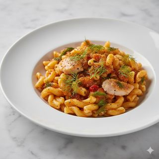 Casarecce con ragù di triglia e finocchietto nostrano