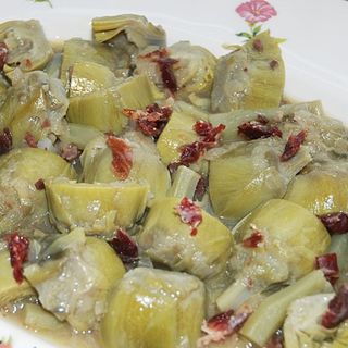 Alcachofas con jamón
