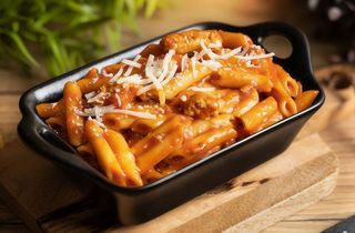 Macarrones con carne de Castañas