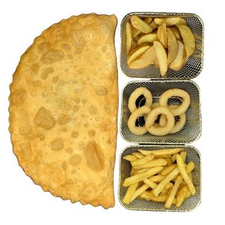 Czeburek mięsny z dodatkiem frytki/krążki/łódeczki