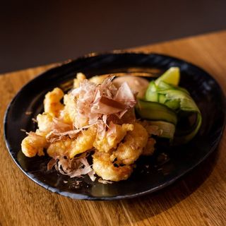 Krewetki w tempurze z sosem majonezowym - kimchi