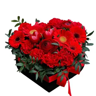 Romantyczny Czarny Flowerbox 
