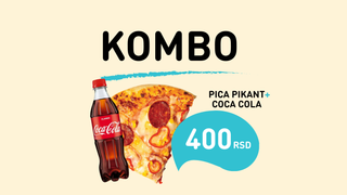 Pizza pikant + Coca Cola
