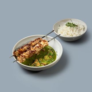Grilled Teriyaki Chicken and Green Curry