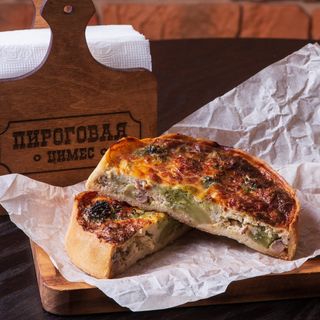 Міні кіш Середземноморський з морепродуктами та броколі