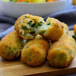 Tapa de croquetas de espinacas.
