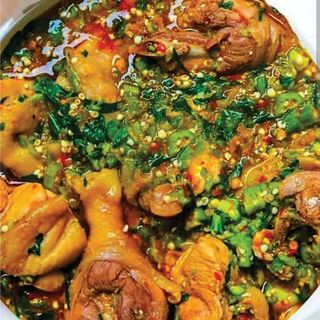 Okra Soup and Swallow