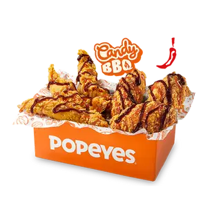 Box 3 Tiras + 3 Alitas Candy BBQ