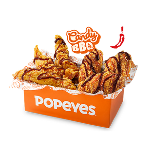 Box 3 Tiras + 3 Alitas Candy BBQ