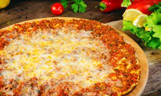 LAHMAJUN WITH CHEDDAR