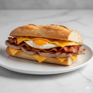 Bocadillo de lomo y bacon