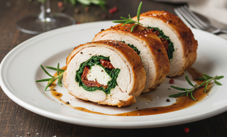 Rulou de pui cu piure de cartofi