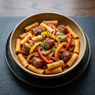 Rigatoni With Sausage and Peppers