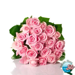 mazzo di 11 rose rosa