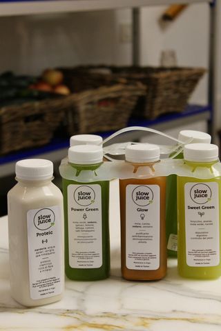 6-Pack sei succhi a scelta più un ginger shot