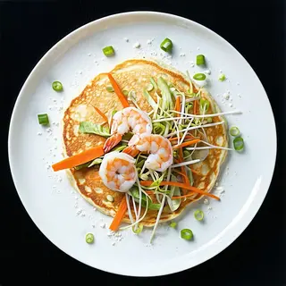 133. Ramen saltato con gamberi e verdure