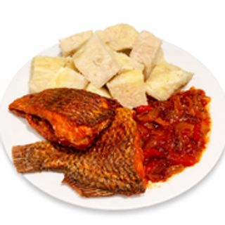 Bouillie D'igname & Poisson Grillé