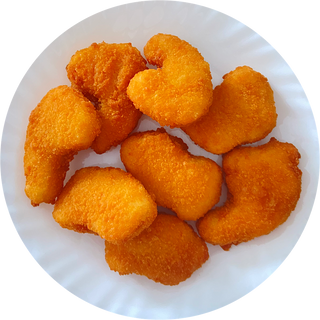 Nuggetsy + frytki, surówka 10szt