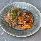 Тяхан з куркою в медовому соусі